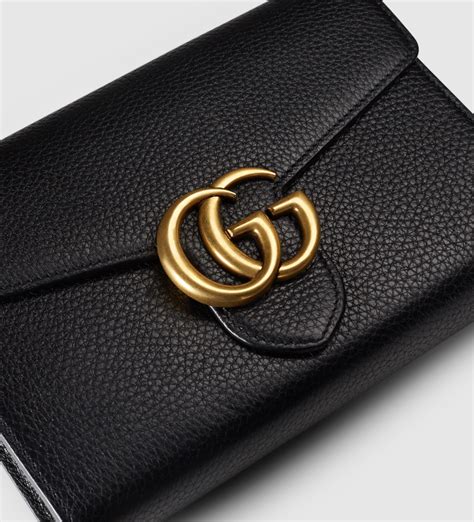 gucci gg charm wallet|gucci marmont wallet small.